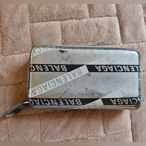 Balenciaga BAG + WALLET Silver Stripe Leather Explorer Belt Waist Fanny Chest - Picture 16 of 17